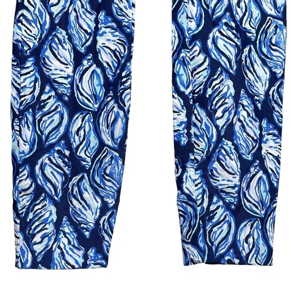Lilly Pulitzer Skinny Pant Size 0 Keliani Stretch Conch Sea Shell Print Beach - Picture 4 of 10